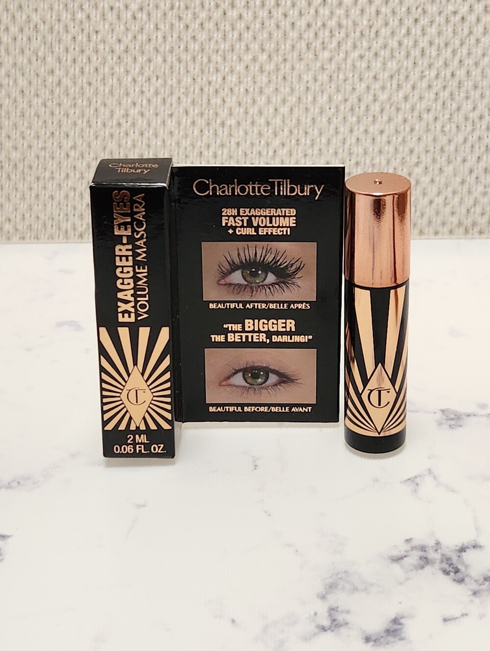 Charlotte Tilbury Exagger-Eyes Volume Mascara MINI Size .06 oz